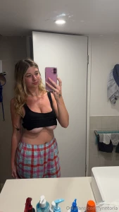 Playing with my tits after the fell out of my shirt lolll