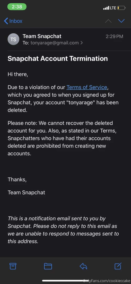 Okay so my snapchat was deleted wtf so add my new account cookie 