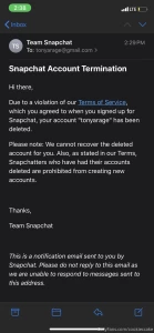 Okay so my snapchat was deleted wtf so add my new account cookie