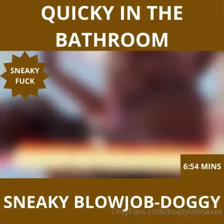 Quicky in the bathroom loud moan headphones on we went to the 