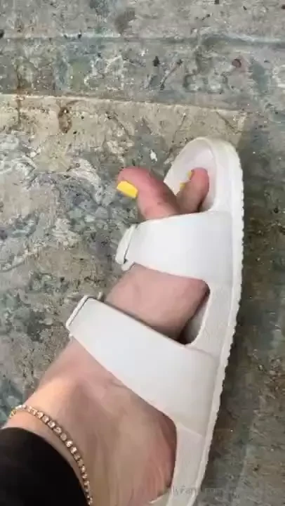 Wore my sandals to a fire with my friends today and my sweaty sticky part 17 