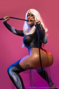 Kali roses as black cat exclusive photoset