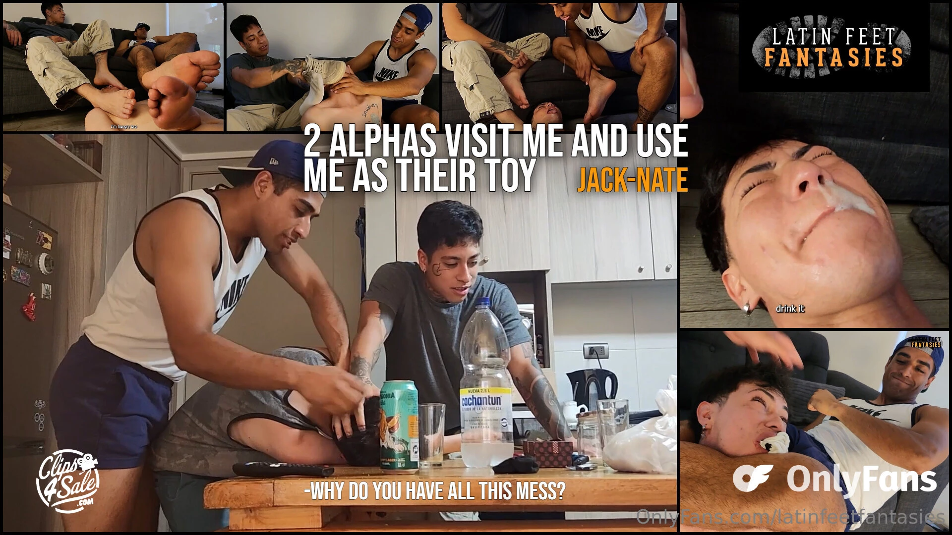Master jack and nate foot domination spits 2 alphas visit me and use 