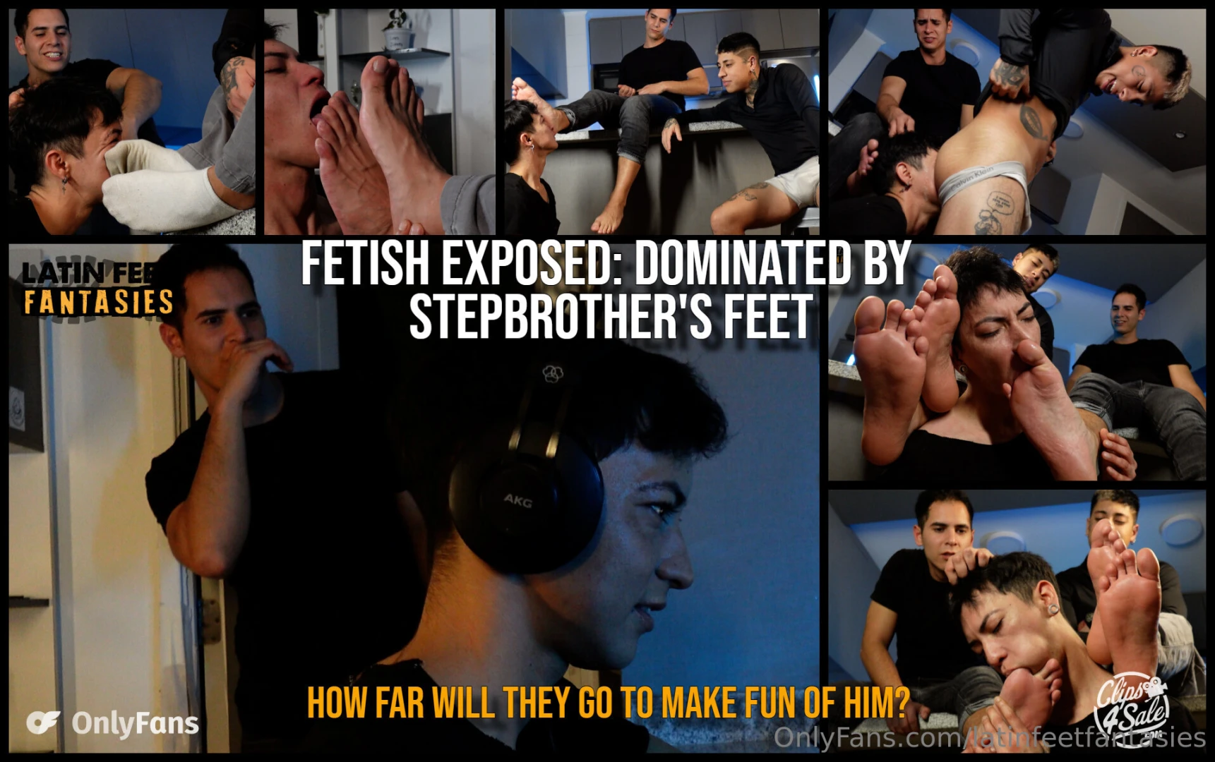 Patrick is caught by his stepbrother and their friend watching foot 