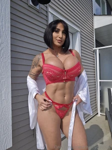 Wet and waiting in red