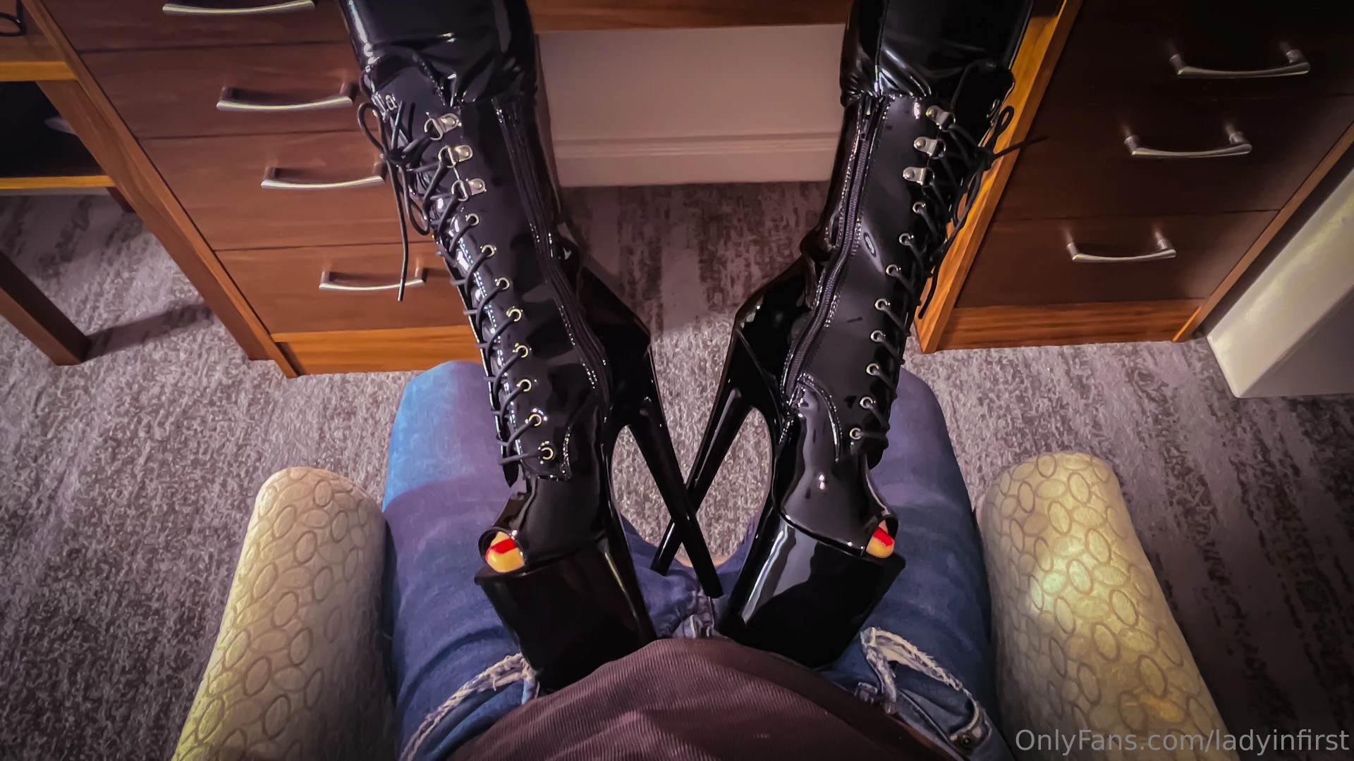Indulging in a moment of power and elegance with my high boots every 
