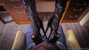 Indulging in a moment of power and elegance with my high boots every