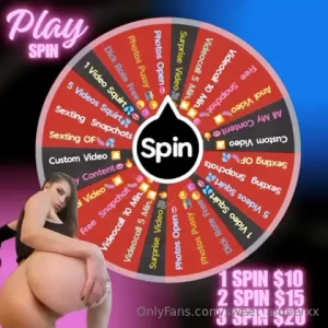 Participate and get your hot and naughty prize turn the roulette wheel