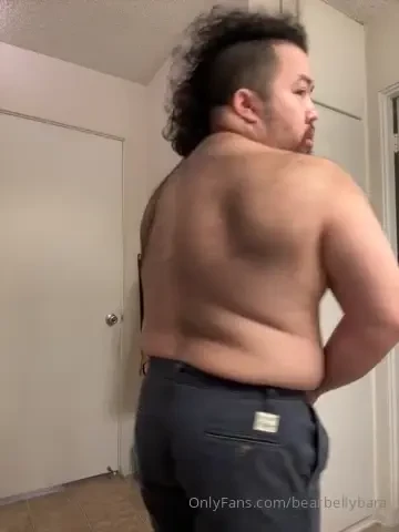 Trying on some old clothes 