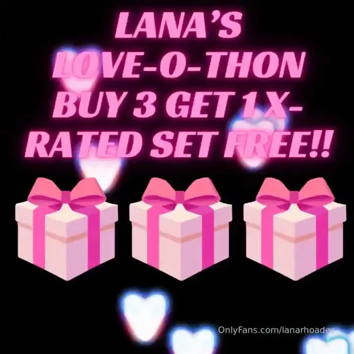 Buy all 3 of the next xxx 69 off love-o-thon surprises and get a 