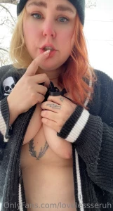 Started to shovel and somehow my bra and undies couldn t stay on part 4