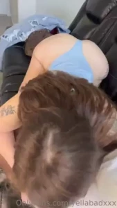 Sexist white girl ever taking tre223 dick from the back on the couch part 1