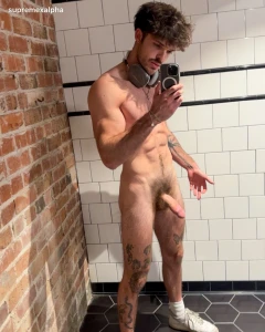 Showing off in the locker room again