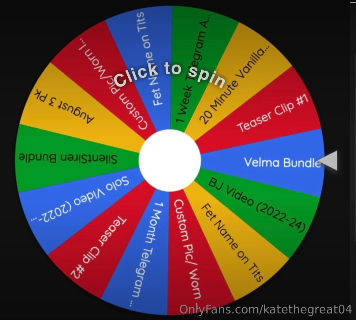 Good morning you have just hours left to spin the wheel i won t be 