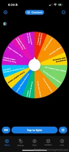 Tip me 5 to spin the wheel be in to win any of these prizes