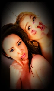 Me and christina carter not real but halloween makeup lol