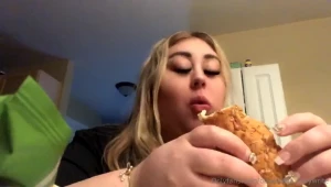 Midnight snack subway stuffing moo full belly in last video part 1