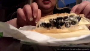 Midnight snack subway stuffing moo full belly in last video part 4