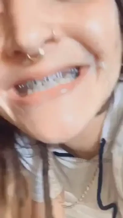 X 1 2 cumshot in my braces 
