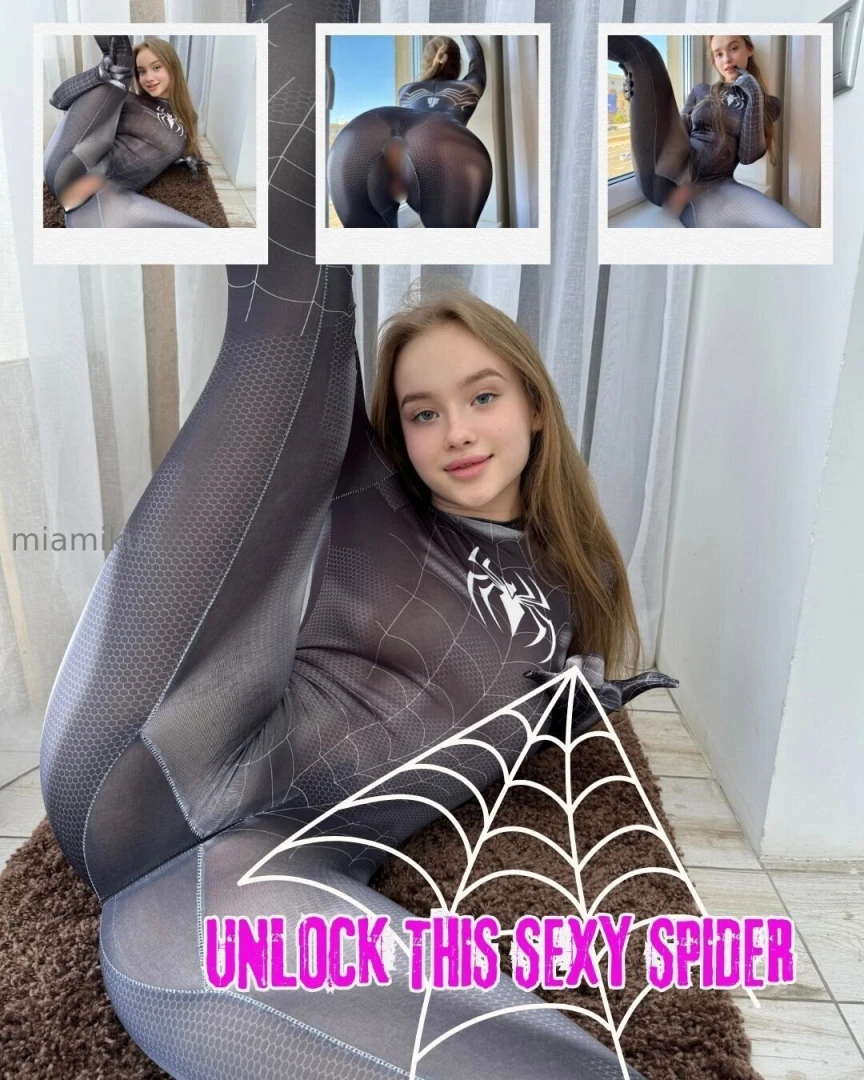 I put on this spiderman costume it hugs every curve of my body so 