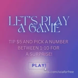 Tip 5 now baby and pick your lucky number between 1-10 whatever number