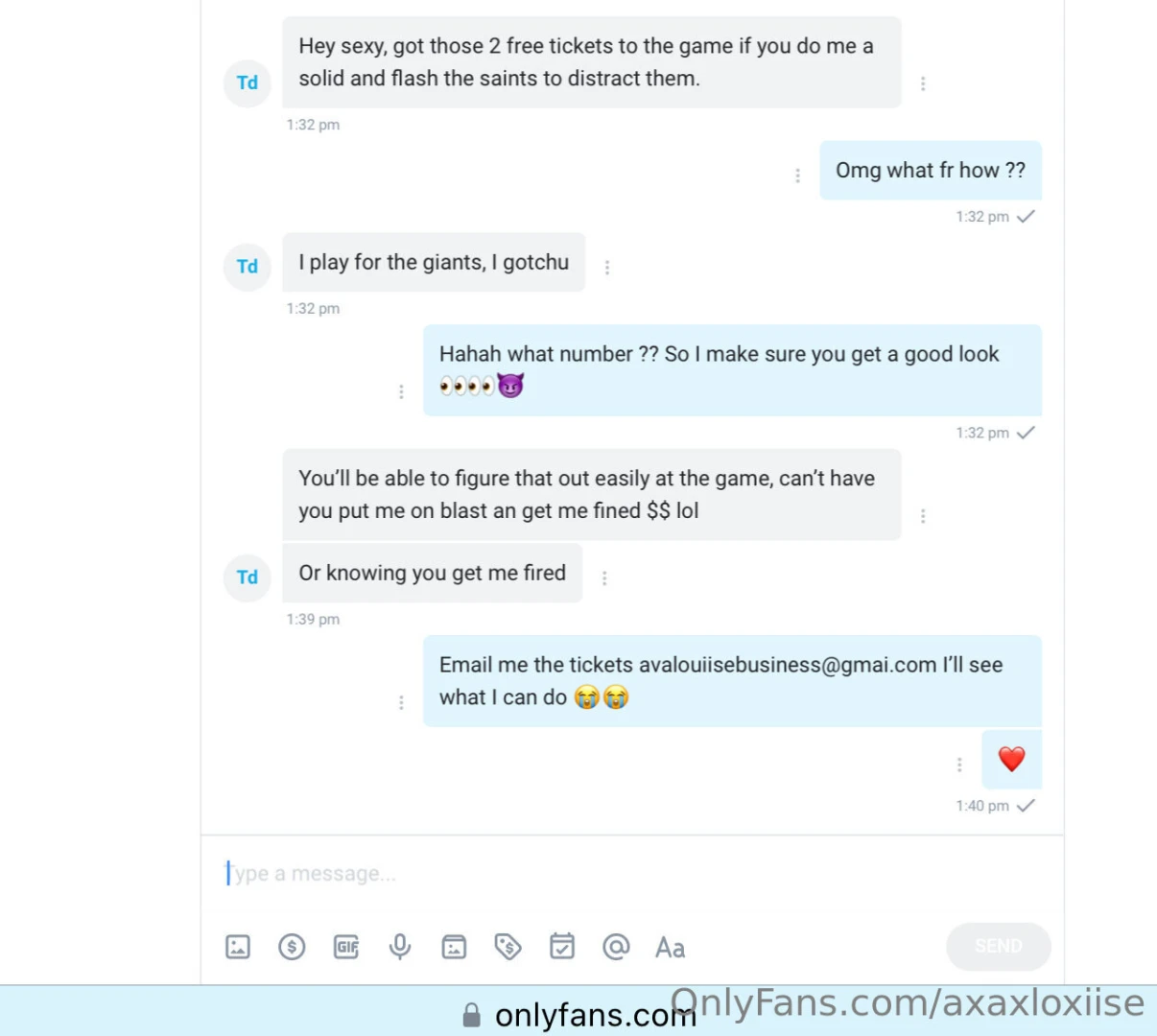I flashed the saints so the giants would win and got arrested one of part 1 
