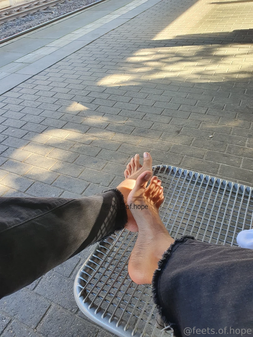 Waiting for the train would you be distracted by my naked feet if you part 2 