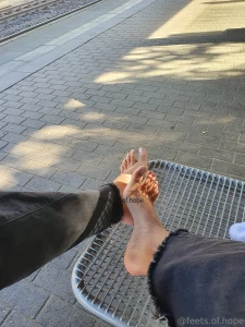 Waiting for the train would you be distracted by my naked feet if you part 2