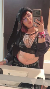 Boob check also fixed my hair it s back to my fav dark wine color part 4