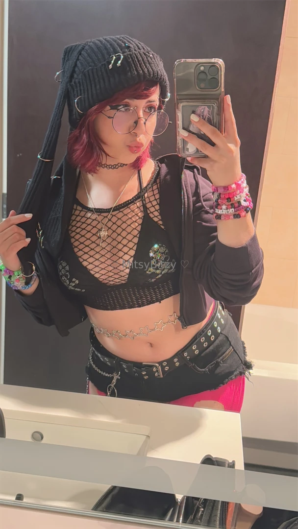 Boob check also fixed my hair it s back to my fav dark wine color part 1 