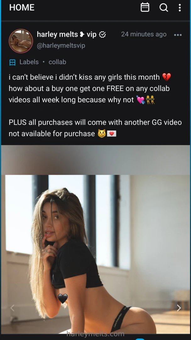 Happening now on harleymeltsvip 