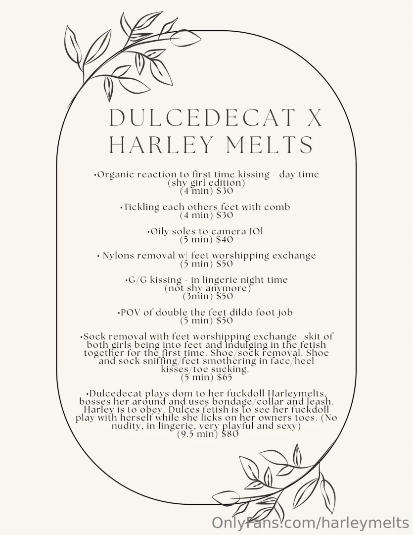 My first collab menu is now available these are only available for 