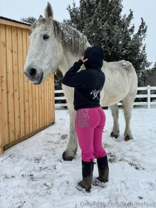 Playing in the snow gets a little wild wanna join me part 1