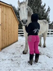 Playing in the snow gets a little wild wanna join me