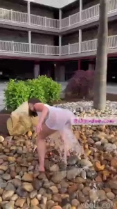 Rahyndee style see thru onesie soaking wet making a public display