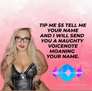 Tip me 5 tell me your name and i ll send you a naughty voicenote