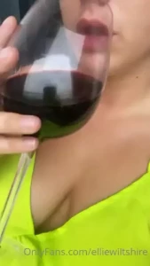 A cheeky glass of wine wearing no underwear makes me feel wet