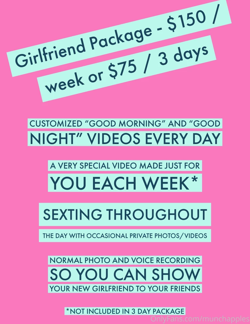 Ask me about my girlfriend package 