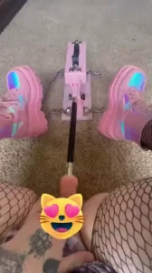 Creaming and squirting all over my new fuck machine video is 10min