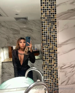 No bra while at the party