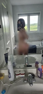 My mirror is dirty but my ass still looks fine in it hehe come check