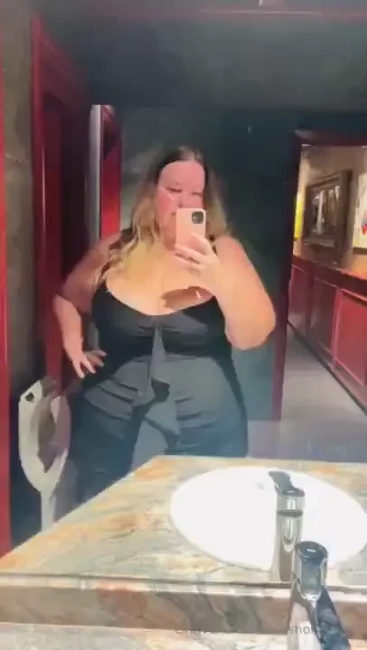 Sexy bathroom selfies with boobs in and out 