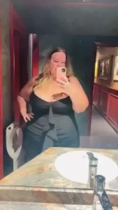 Sexy bathroom selfies with boobs in and out