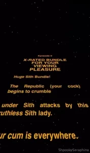 Huge sith-whore bundle i put my cloak on and descended into