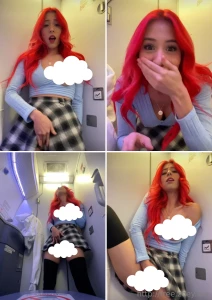 Almost caught masturbating in the plane s bathroom cum with me at 30