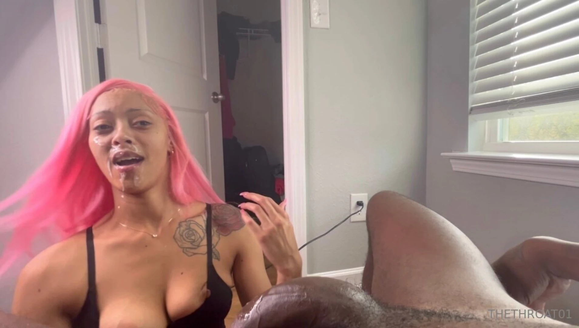 Wanna see my face get filled with cum massive cumshot 