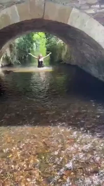 Playing in the river 