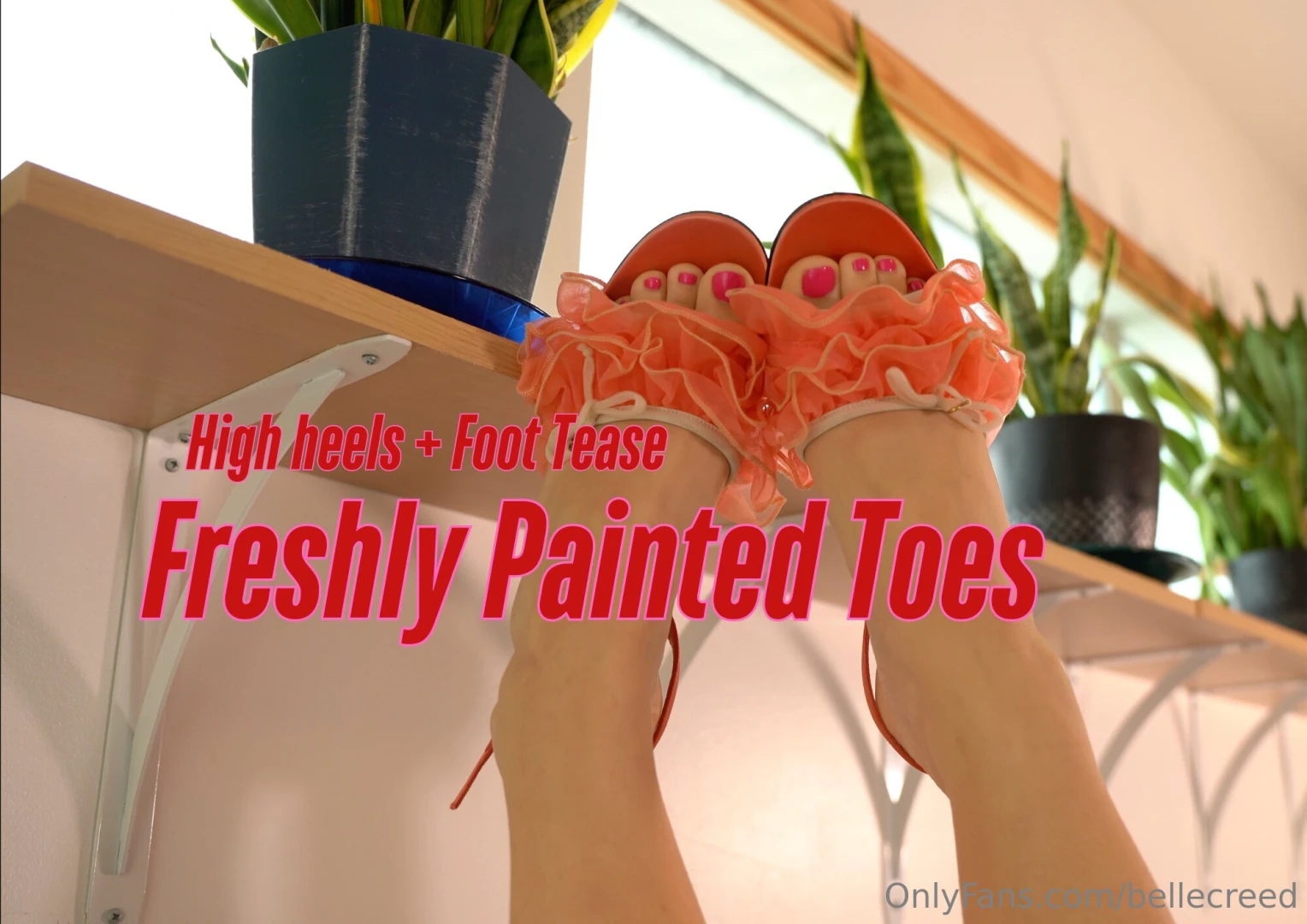 Look at my perfect toes in these heels so perfect i love to tease you 