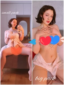 Imagine your girlfriend taking sexy selfies in her new silky gown and