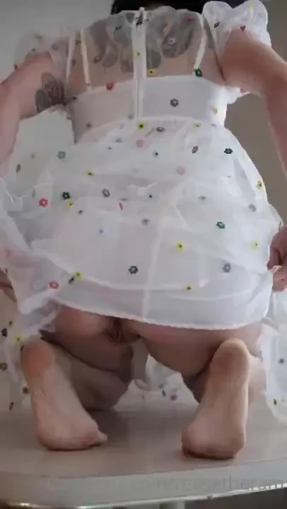 Todays lunch is served in my flower dress dancing on your kitchen 